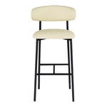 Lupita Vegan Leather Upholstered Bar Stool (834-C) in Cream