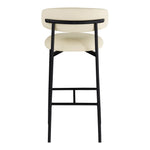 Lupita Vegan Leather Upholstered Bar Stool (834-C) in Cream