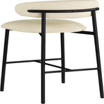 Lupita Vegan Leather Upholstered Bar Stool (834-C) in Cream