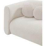 Abbington 91" Boucle Fabric Upholstered Sofa in Cream