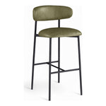 Lupita Vegan Leather Upholstered Bar Stool (834-C) in Olive