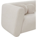 Abbington 91" Boucle Fabric Upholstered Sofa in Cream