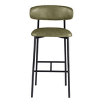 Lupita Vegan Leather Upholstered Bar Stool (834-C) in Olive