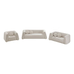 Abbington 91" Boucle Fabric Upholstered Sofa in Cream