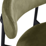 Lupita Vegan Leather Upholstered Bar Stool (834-C) in Olive