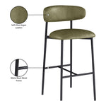 Lupita Vegan Leather Upholstered Bar Stool (834-C) in Olive