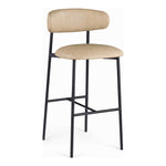 Lupita Vegan Leather Upholstered Bar Stool (834-C) in Tan