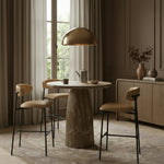 Lupita Vegan Leather Upholstered Bar Stool (834-C) in Tan