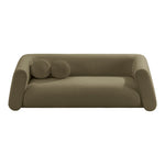 Abbington 91" Boucle Fabric Upholstered Sofa in Olive