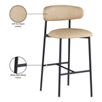 Lupita Vegan Leather Upholstered Bar Stool (834-C) in Tan