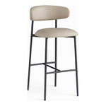 Lupita Vegan Leather Upholstered Bar Stool (834-C) in Taupe