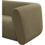 Abbington 91" Boucle Fabric Upholstered Sofa in Olive
