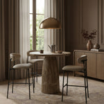 Lupita Vegan Leather Upholstered Bar Stool (834-C) in Taupe