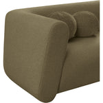 Abbington 91" Boucle Fabric Upholstered Sofa in Olive