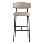 Lupita Vegan Leather Upholstered Bar Stool (834-C) in Taupe