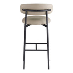Lupita Vegan Leather Upholstered Bar Stool (834-C) in Taupe
