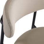 Lupita Vegan Leather Upholstered Bar Stool (834-C) in Taupe