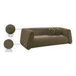 Abbington 91" Boucle Fabric Upholstered Sofa in Olive