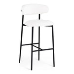 Lupita Vegan Leather Upholstered Bar Stool (834-C) in White