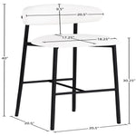 Lupita Vegan Leather Upholstered Bar Stool (834-C) in White