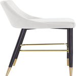Sleek Velvet Upholstered Bar Stool in Cream