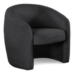Acadia Boucle Fabric Upholstered Accent Chair in Black