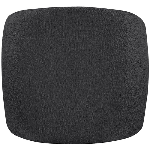 Acadia Boucle Fabric Upholstered Accent Chair in Black