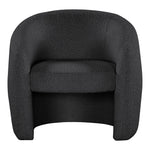 Acadia Boucle Fabric Upholstered Accent Chair in Black