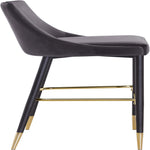 Sleek Velvet Upholstered Bar Stool in Grey
