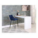 Sleek Velvet Upholstered Bar Stool in Navy