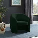 Acadia Boucle Fabric Upholstered Accent Chair in Green