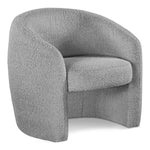 Acadia Boucle Fabric Upholstered Accent Chair in Grey