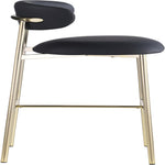 Lupita Vegan Leather Upholstered Bar Stool (833-C) in Black