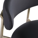 Lupita Vegan Leather Upholstered Bar Stool (833-C) in Black