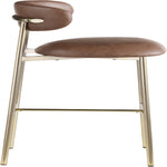 Lupita Vegan Leather Upholstered Bar Stool (833-C) in Brown