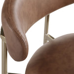Lupita Vegan Leather Upholstered Bar Stool (833-C) in Brown