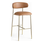 Lupita Vegan Leather Upholstered Bar Stool (833-C) in Cognac
