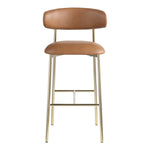Lupita Vegan Leather Upholstered Bar Stool (833-C) in Cognac