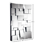 Action Geometric Design Mirror in Silver
