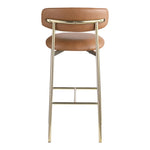 Lupita Vegan Leather Upholstered Bar Stool (833-C) in Cognac