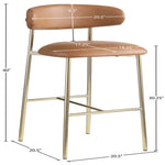 Lupita Vegan Leather Upholstered Bar Stool (833-C) in Cognac