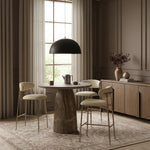 Lupita Vegan Leather Upholstered Bar Stool (833-C) in Cream