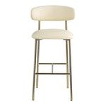 Lupita Vegan Leather Upholstered Bar Stool (833-C) in Cream