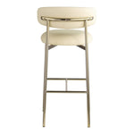 Lupita Vegan Leather Upholstered Bar Stool (833-C) in Cream
