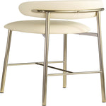Lupita Vegan Leather Upholstered Bar Stool (833-C) in Cream