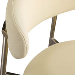 Lupita Vegan Leather Upholstered Bar Stool (833-C) in Cream