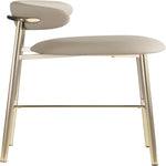 Lupita Vegan Leather Upholstered Bar Stool (833-C) in Taupe