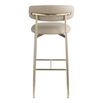 Lupita Vegan Leather Upholstered Bar Stool (833-C) in Taupe