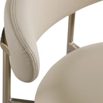Lupita Vegan Leather Upholstered Bar Stool (833-C) in Taupe