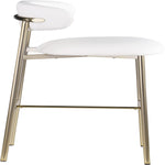 Lupita Vegan Leather Upholstered Bar Stool (833-C) in White